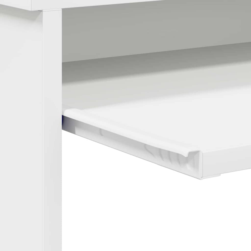 Bord med skuffe Hvid 106 x 41 x 88,5 cm Konstrueret træ