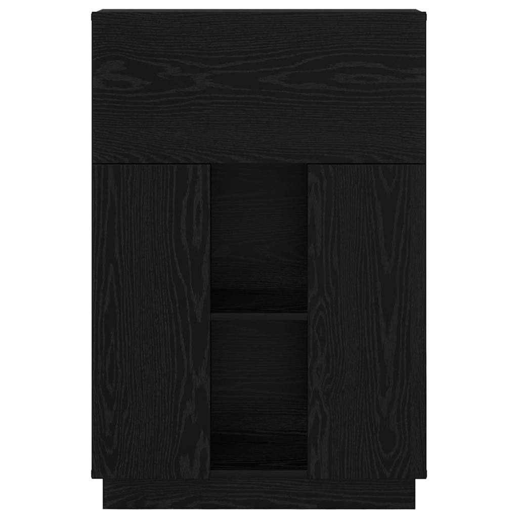 Bord med hylde Sort eg 71,5 x 31,5 x 106,5 cm Konstrueret træ