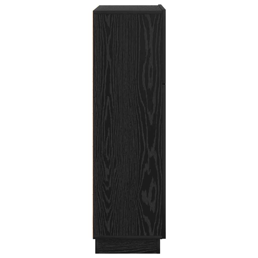 Bord med hylde Sort eg 71,5 x 31,5 x 106,5 cm Konstrueret træ