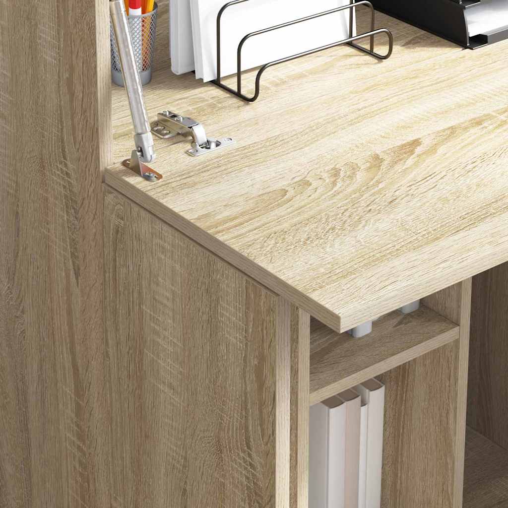 Bord med hylde Sonoma eg 71,5 x 31,5 x 106,5 cm Konstrueret træ