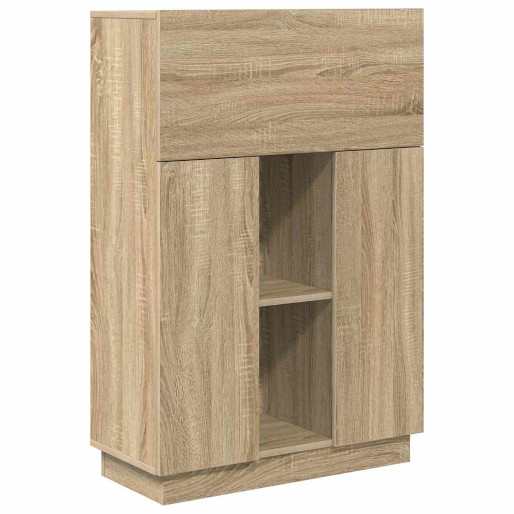 Bord med hylde Sonoma eg 71,5 x 31,5 x 106,5 cm Konstrueret træ