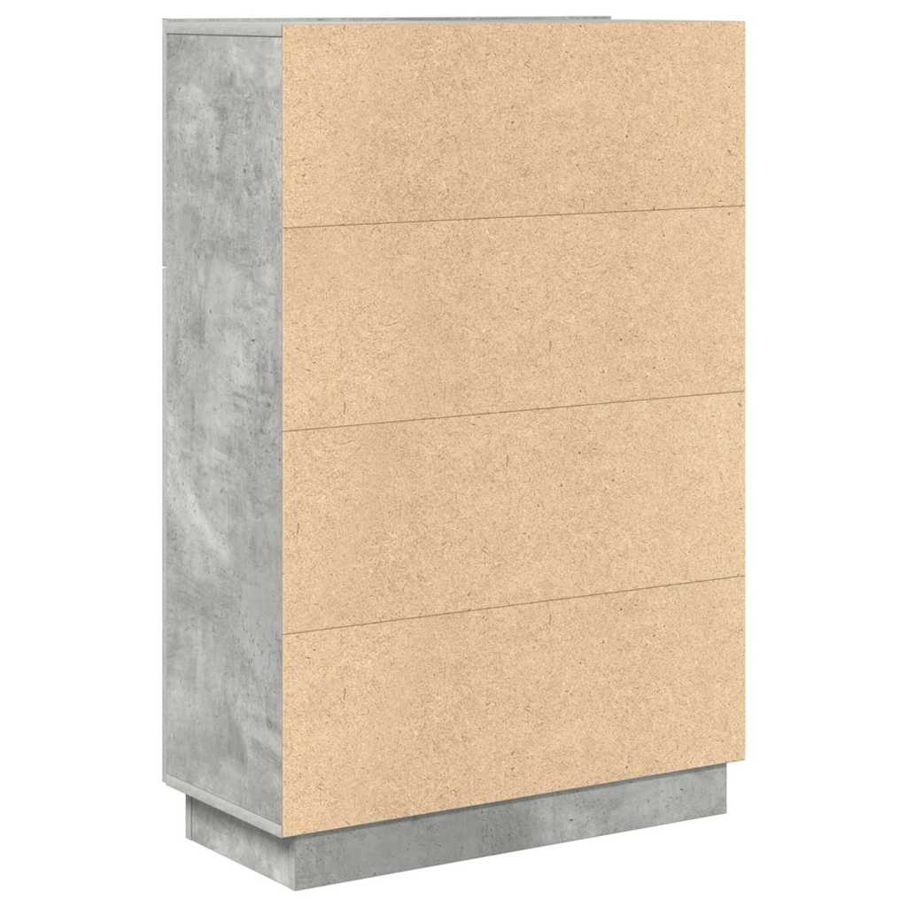 Bord med hylde Beton Grå 71,5 x 31,5 x 106,5 cm Konstrueret træ