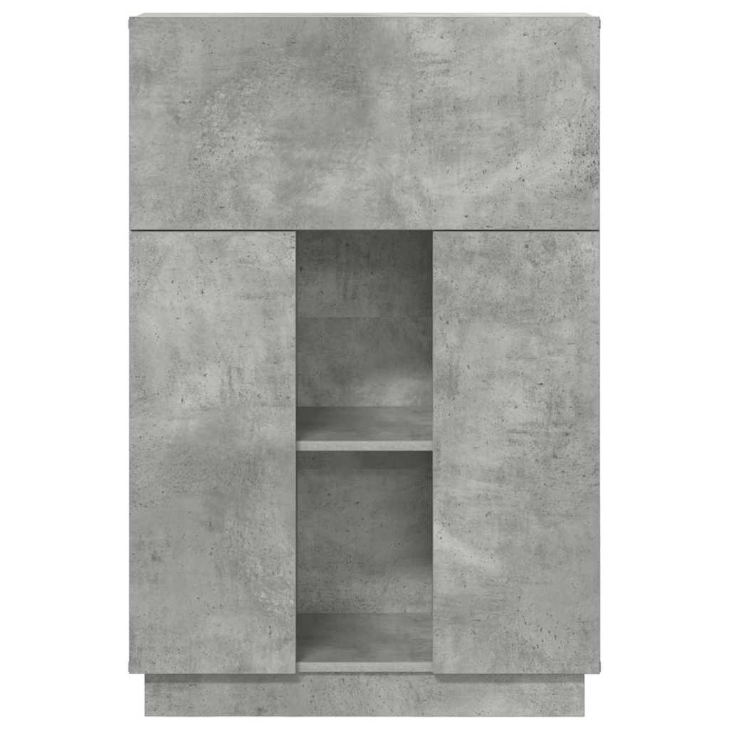 Bord med hylde Beton Grå 71,5 x 31,5 x 106,5 cm Konstrueret træ