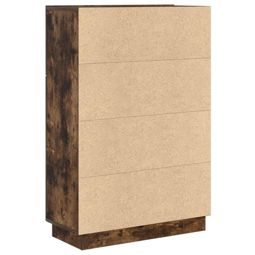 Bord med hylde Røget eg 71,5 x 31,5 x 106,5 cm Konstrueret træ