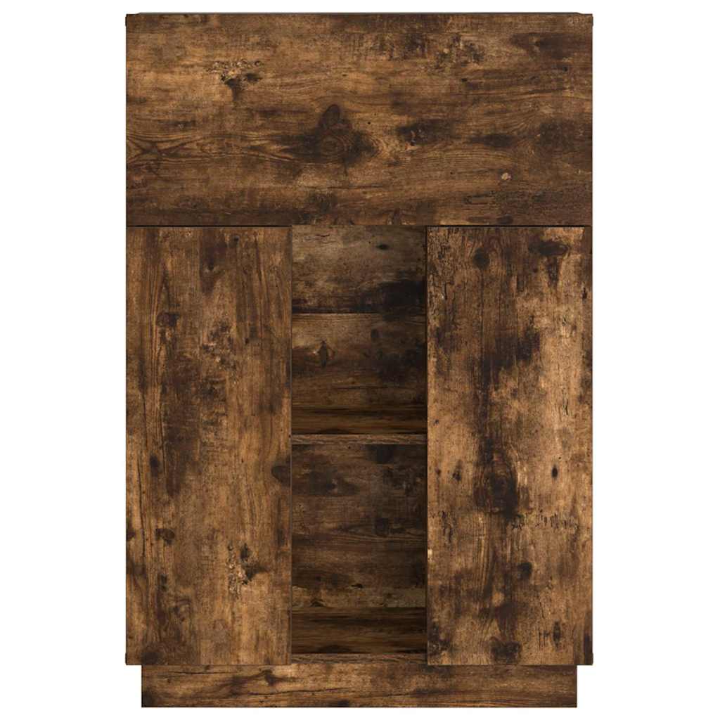 Bord med hylde Røget eg 71,5 x 31,5 x 106,5 cm Konstrueret træ