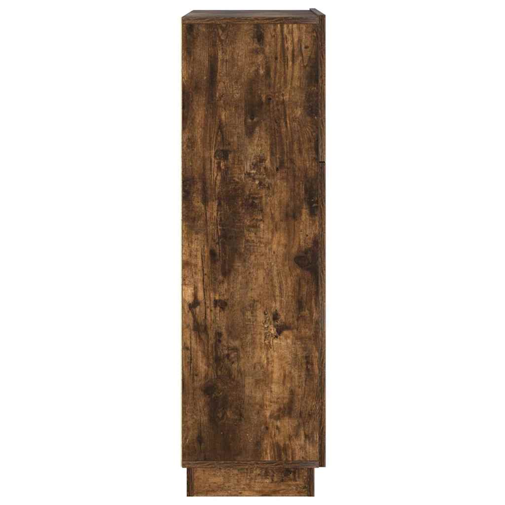 Bord med hylde Røget eg 71,5 x 31,5 x 106,5 cm Konstrueret træ