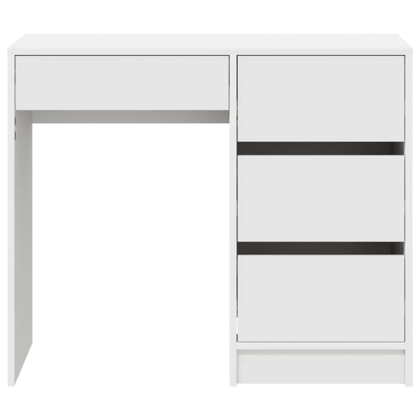 Bord med skuffe Hvid 90 x 37.5 x 75 cm Konstrueret træ