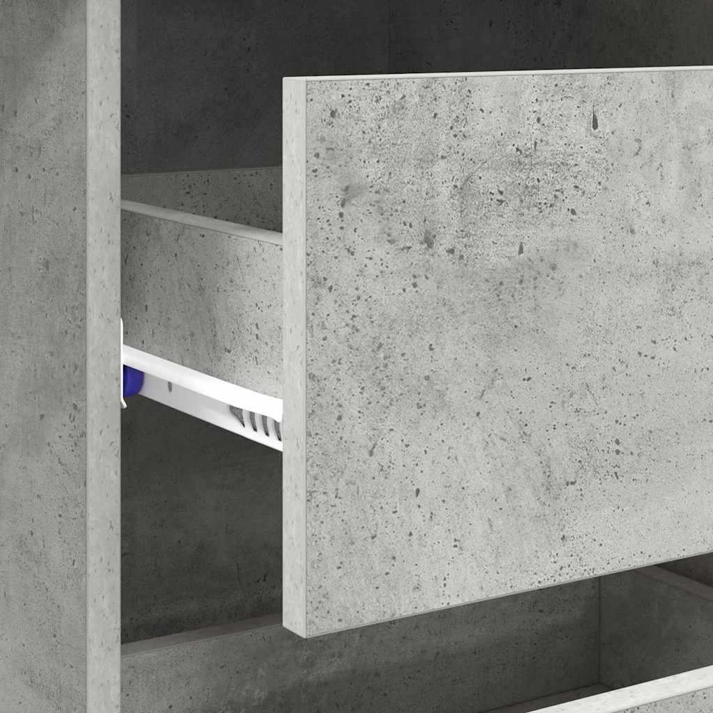 Bord med skuffe Beton Grå 90 x 37.5 x 75 cm Konstrueret træ