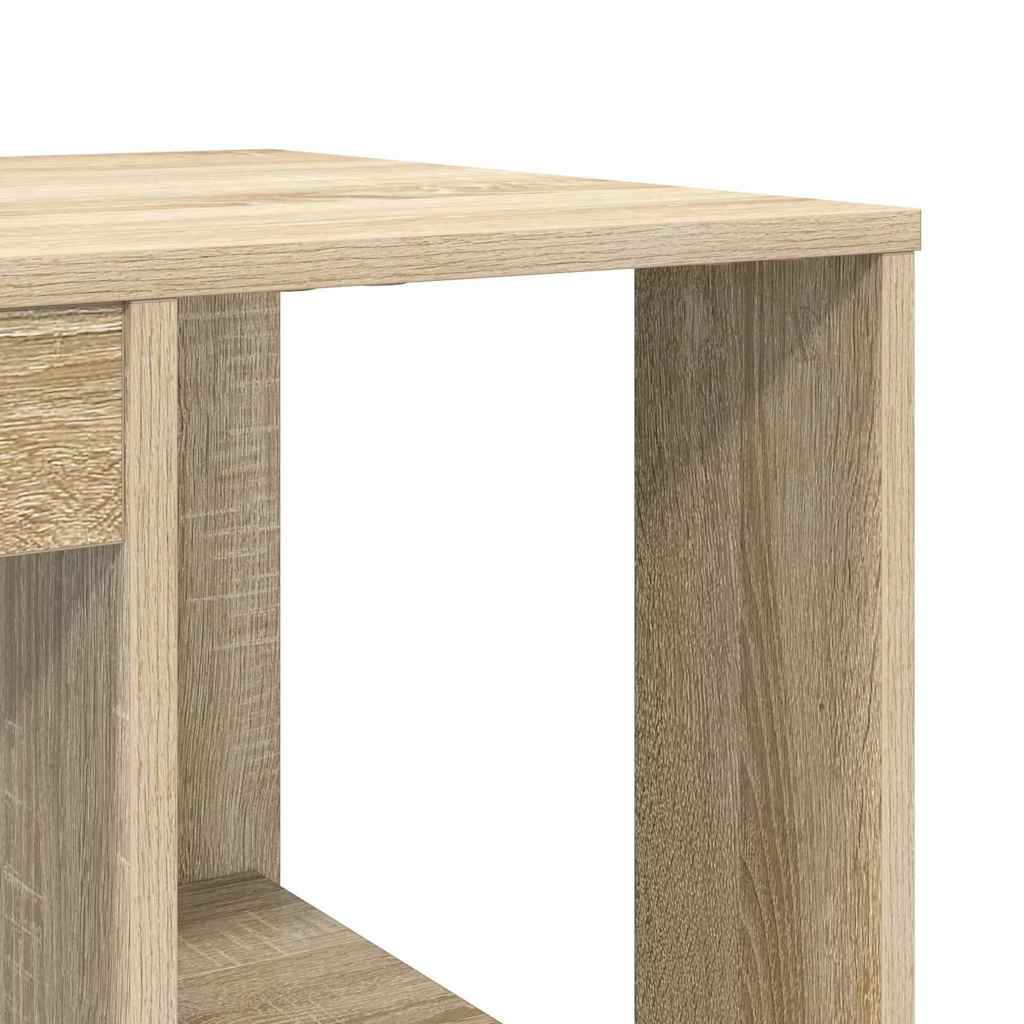 Bord med hylde Sonoma eg 130 x 50,5 x 75 cm Konstrueret træ