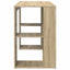 Bord med hylde Sonoma eg 130 x 50,5 x 75 cm Konstrueret træ