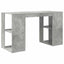 Bord med hylde Beton Grå 130 x 50,5 x 75 cm Konstrueret træ