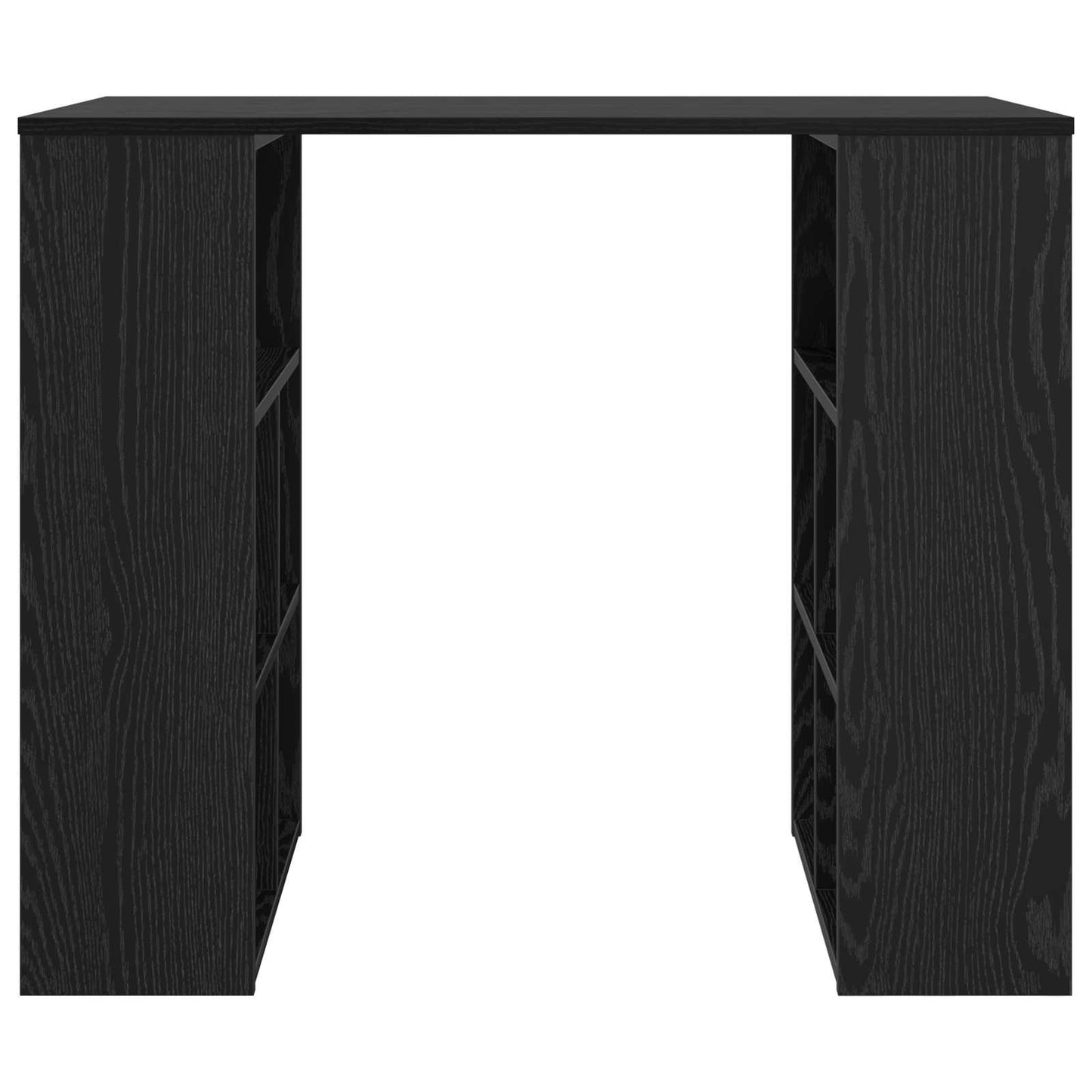 Bord med hylde Sort eg 90 x 50 x 75 cm Konstrueret træ