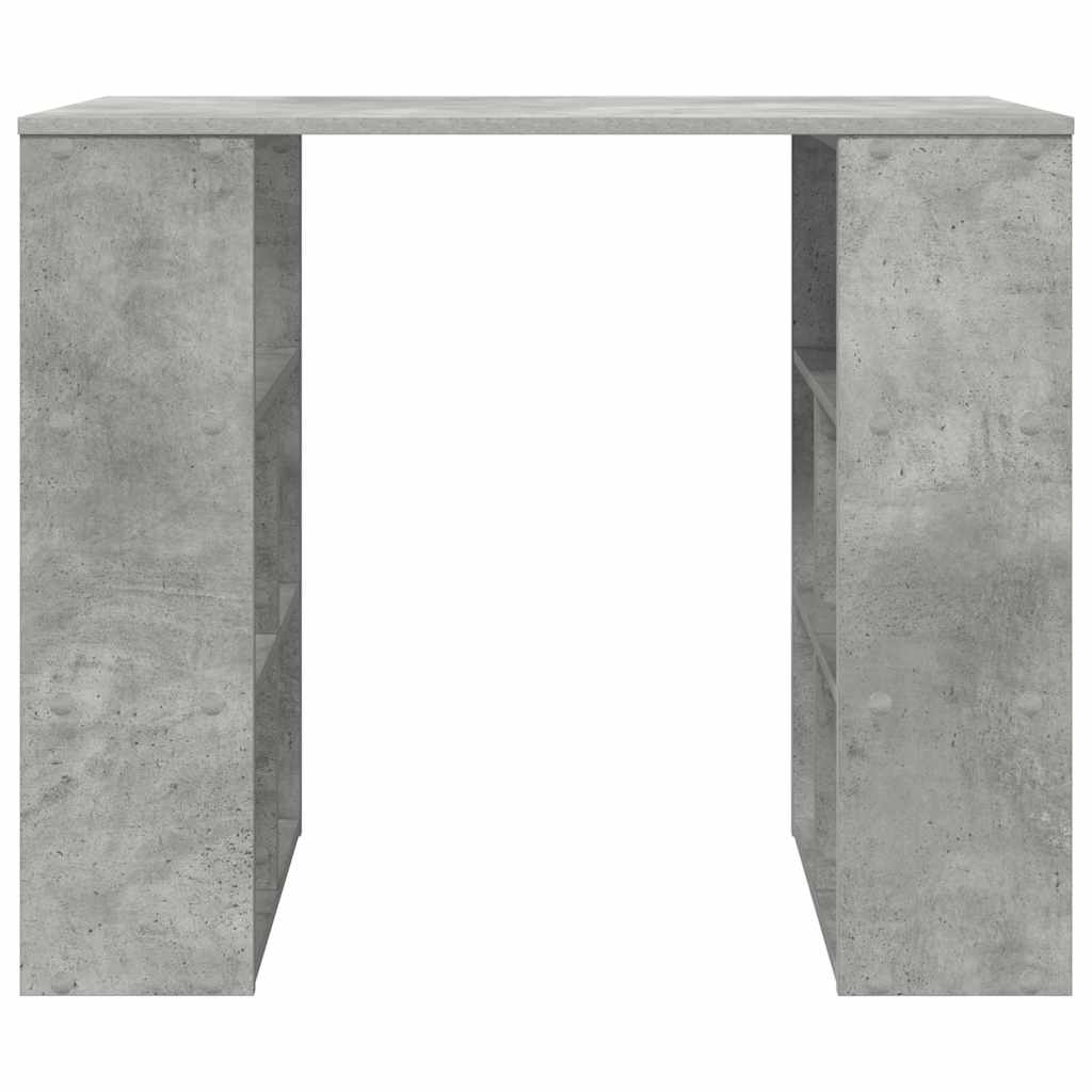 Bord med hylde Beton Grå 90 x 50 x 75 cm Konstrueret træ
