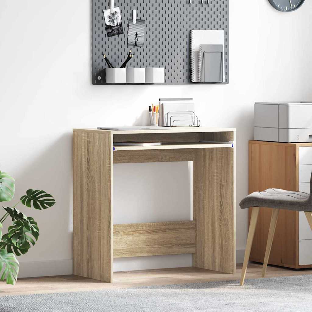Skrivebord med skuffe - Sonoma eg, 77,5 × 43 × 79 cm, konstrueret træ