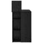 Bord med hylde Sort eg 90 x 48 x 101,5 cm Konstrueret træ