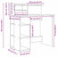Bord med hylde Sort eg 90 x 48 x 101,5 cm Konstrueret træ