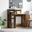 Bord med hylde Røget eg 90 x 48 x 101,5 cm Konstrueret træ