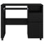 Skrivebord med Hjul Sort eg 91 x 50 x 77 cm Konstrueret træ