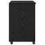 Skrivebord med Hjul Sort eg 91 x 50 x 77 cm Konstrueret træ