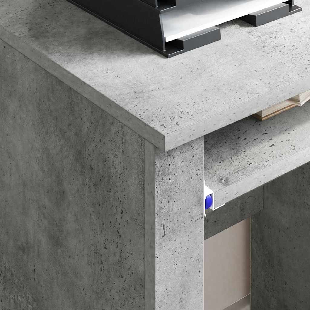 Skrivebord med Hjul Beton Grå 91 x 50 x 77 cm Konstrueret træ
