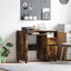 Skrivebord med Hjul Røget eg 91 x 50 x 77 cm Konstrueret træ