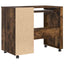 Skrivebord med Hjul Røget eg 91 x 50 x 77 cm Konstrueret træ