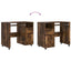 Skrivebord med Hjul Røget eg 91 x 50 x 77 cm Konstrueret træ