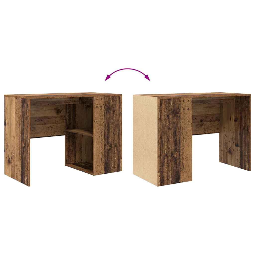 Bord med hylde Gammelt træ 102 x 50 x 75 cm Konstrueret træ