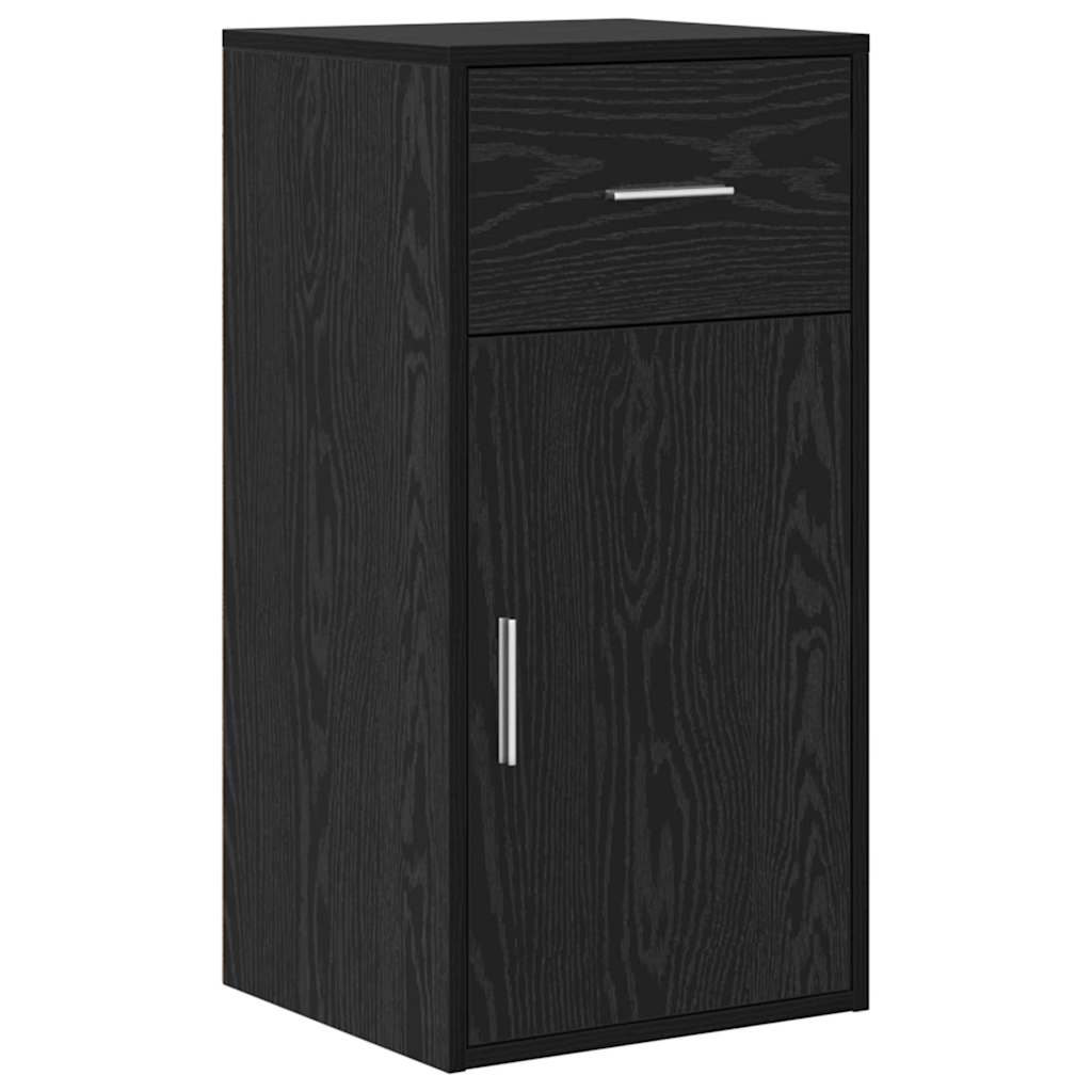 Sideboard med skuffe Sort eg 38 x 34 x 75 cm