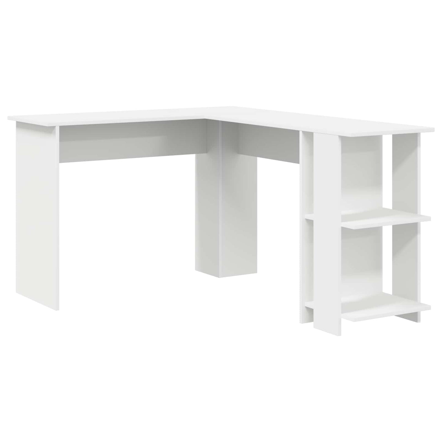 Hjørneskrivebord Hvid 140 x 113,5 x 75 cm Konstrueret træ