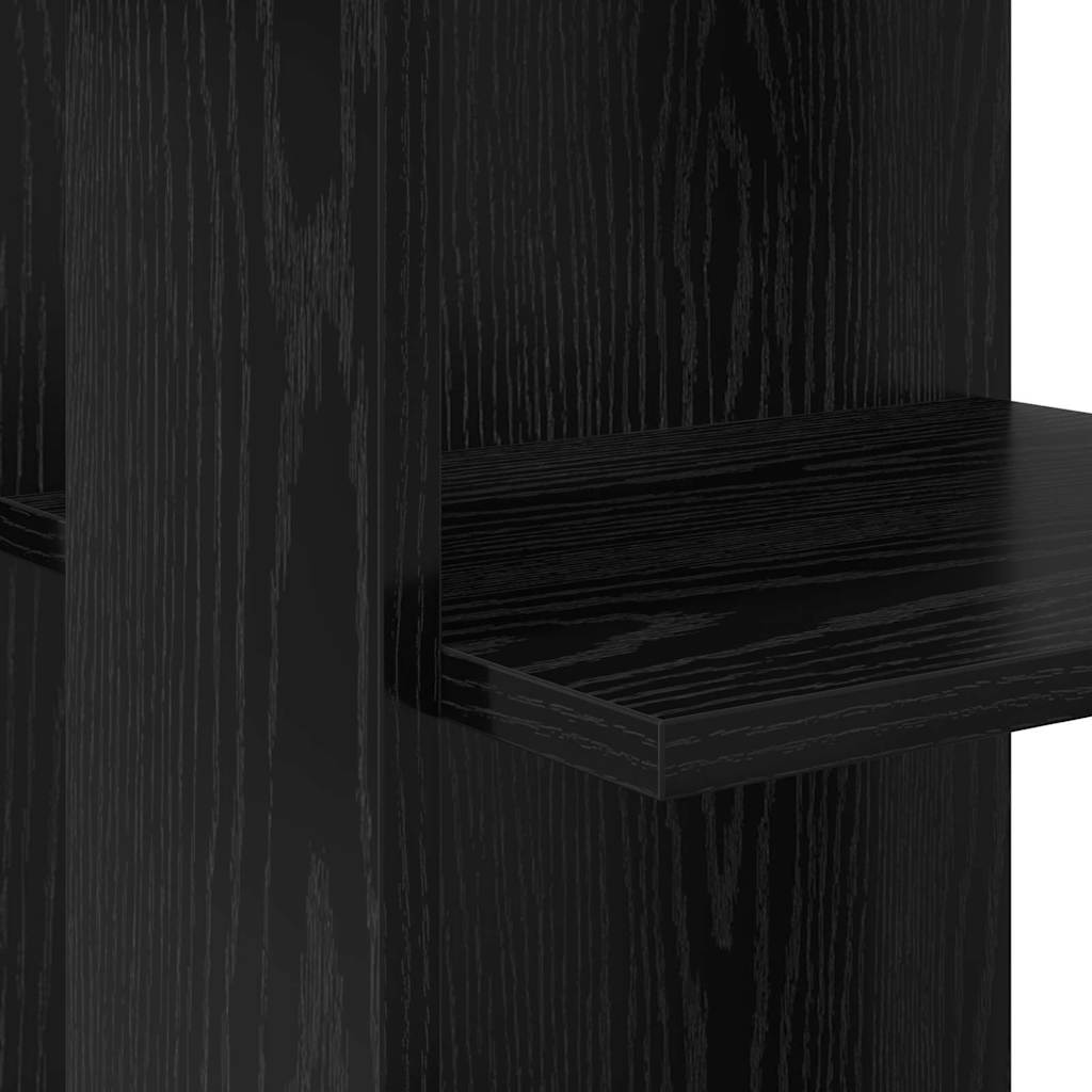 Hjørneskrivebord Sort eg 140 x 113,5 x 75 cm Konstrueret træ