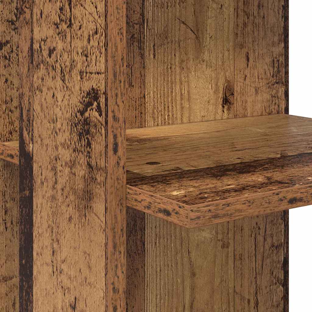 Hjørneskrivebord med hylde Gammelt træ 140 x 113,5 x 75 cm