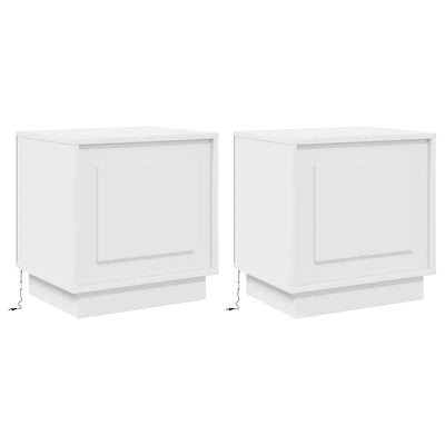 Natskab 2 pcs Hvid 44 x 34,5 x 45 cm Konstrueret træ