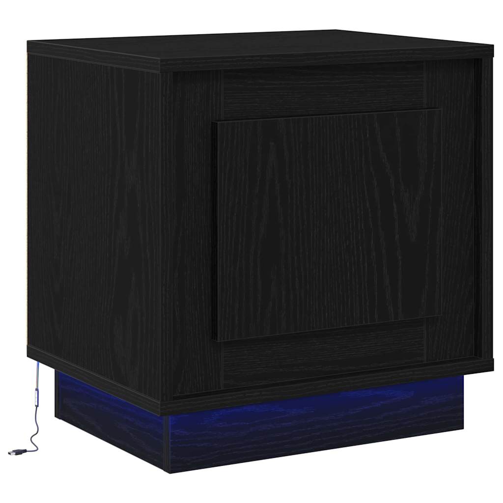 Natskab 2 pcs Sort 44 x 34,5 x 45 cm Konstrueret træ