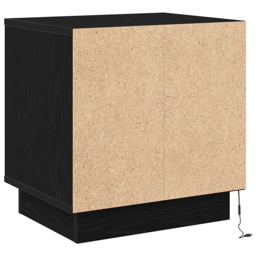 Natskab 2 pcs Sort 44 x 34,5 x 45 cm Konstrueret træ