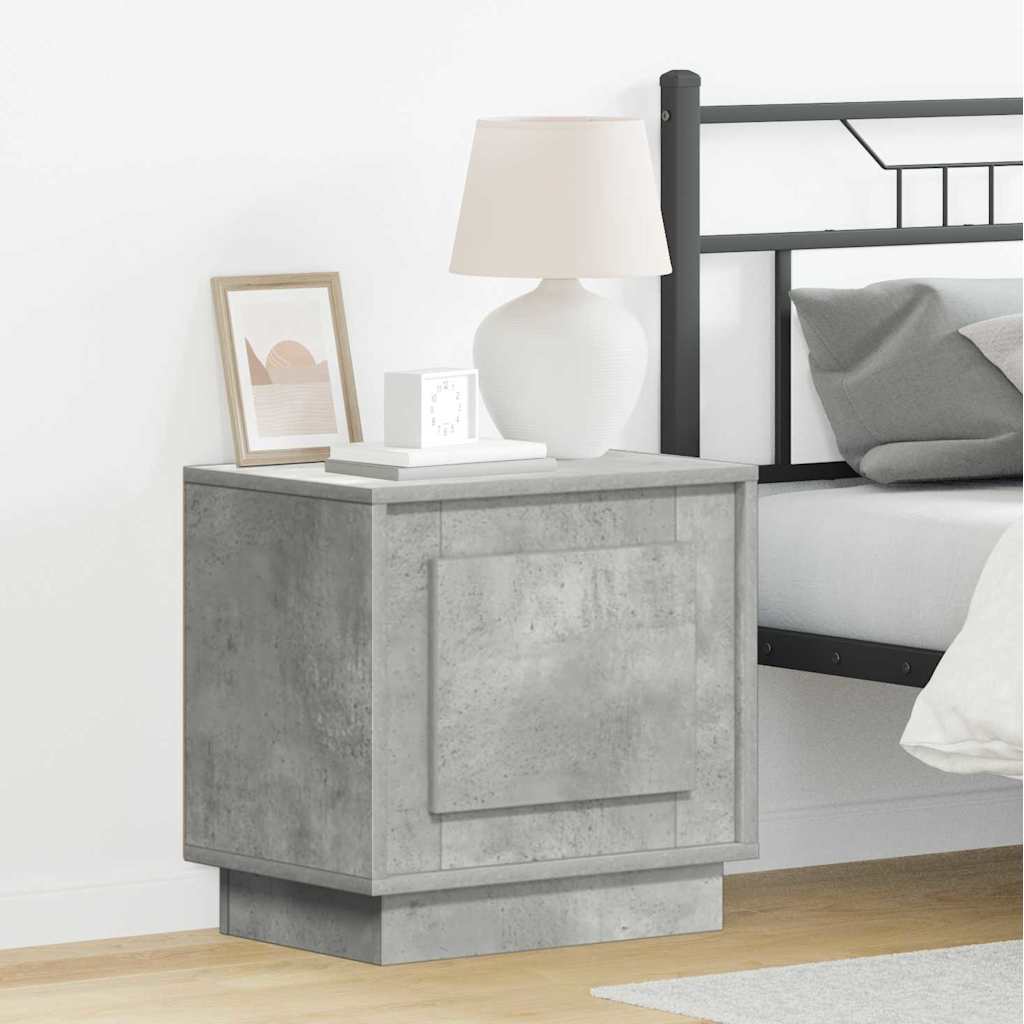 Natskab 2 pcs Beton Grå 44 x 34,5 x 45 cm Konstrueret træ billede