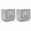 Natskab 2 pcs Beton Grå 44 x 34,5 x 45 cm Konstrueret træ