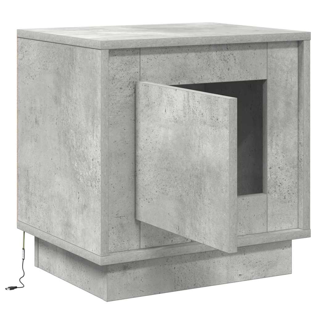 Natskab 2 pcs Beton Grå 44 x 34,5 x 45 cm Konstrueret træ