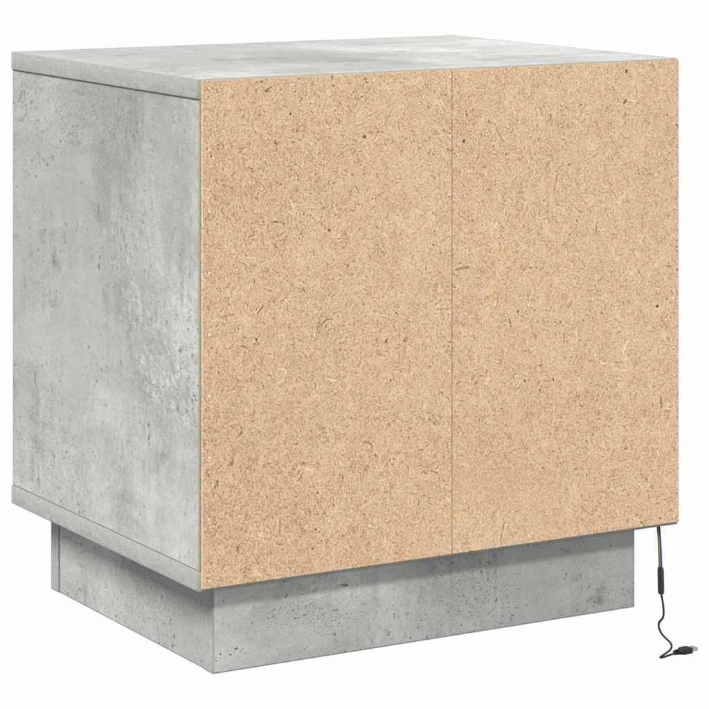 Natskab 2 pcs Beton Grå 44 x 34,5 x 45 cm Konstrueret træ