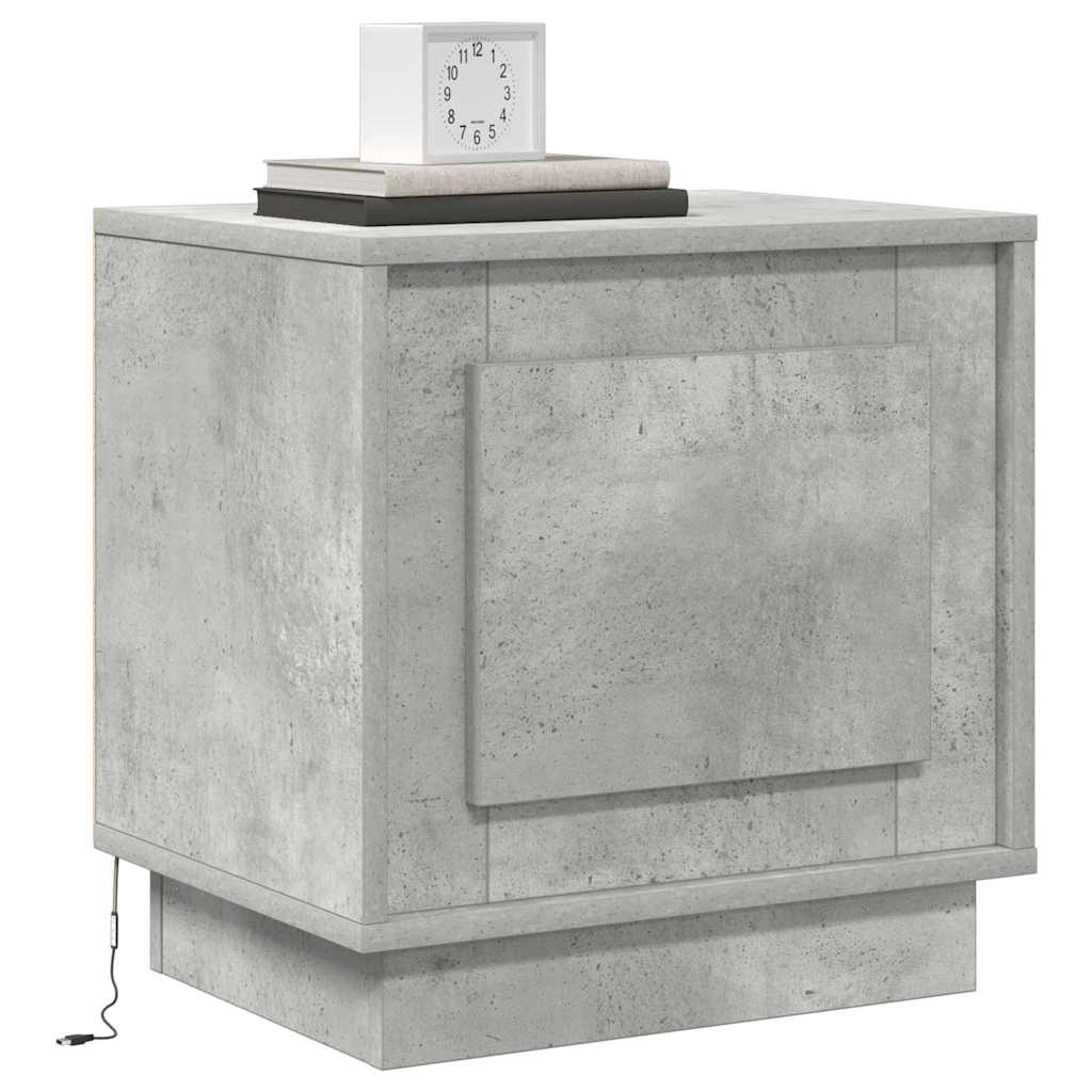 Natskab 2 pcs Beton Grå 44 x 34,5 x 45 cm Konstrueret træ