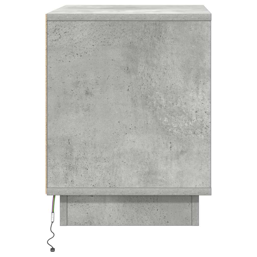 Natskab 2 pcs Beton Grå 44 x 34,5 x 45 cm Konstrueret træ