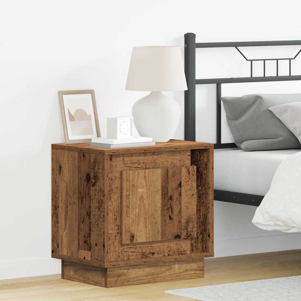 Natskab 2 pcs Gammelt træ 44 x 34,5 x 45 cm Konstrueret træ billede