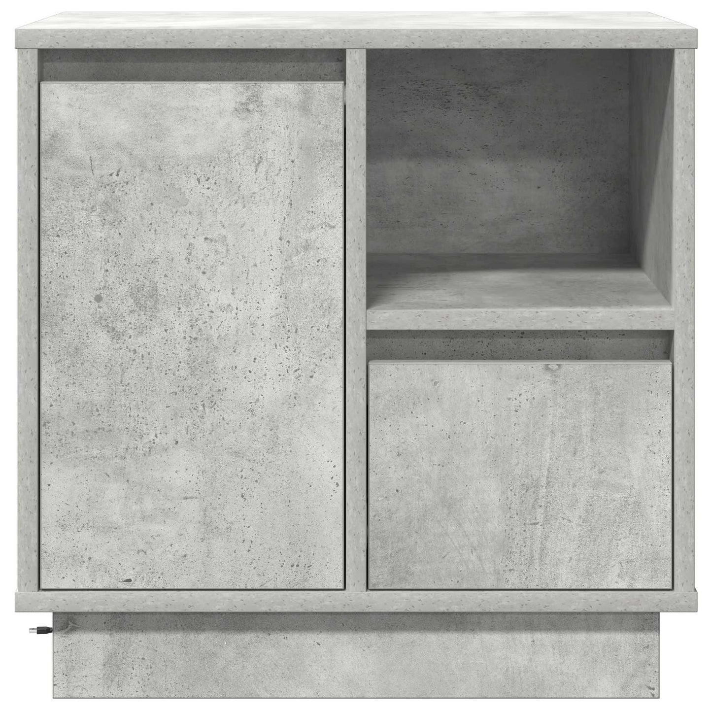 Natskab 2 pcs Beton Grå 50 x 34,5 x 50 cm. Konstrueret træ