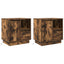 Natskab 2 pcs Røget eg 50 x 34,5 x 50 cm. Konstrueret træ