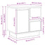 Natskab 2 pcs Røget eg 50 x 34,5 x 50 cm. Konstrueret træ