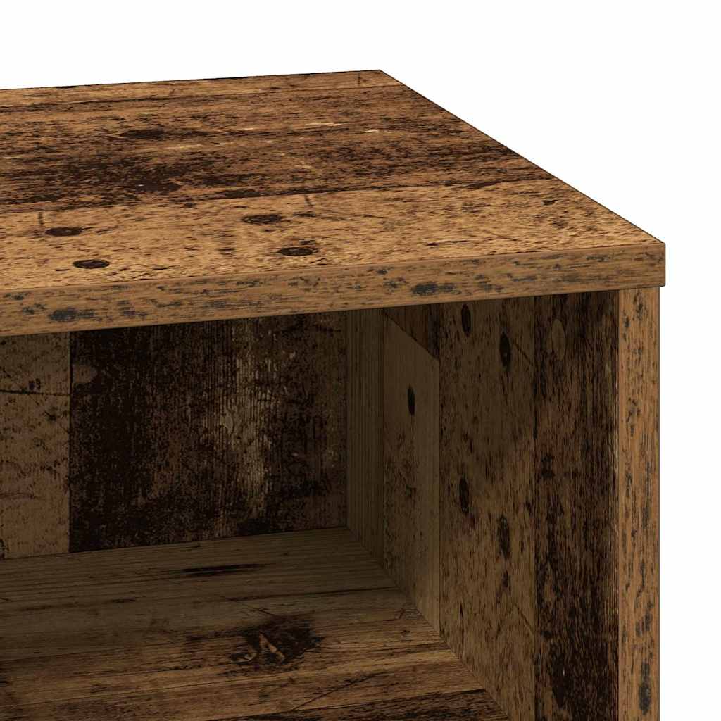 Natskab med LED Gammelt træ 50 x 34,5 x 50 cm. Konstrueret træ