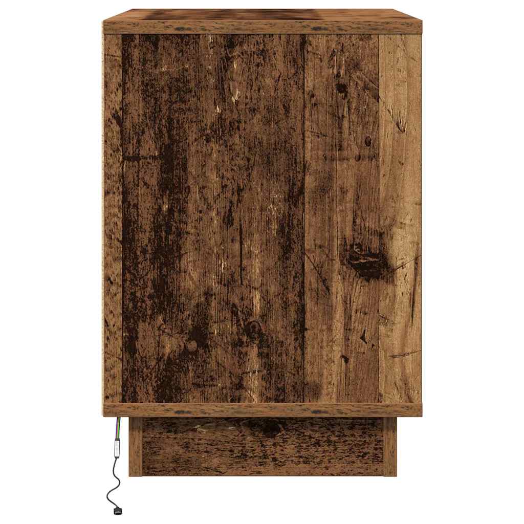 Natskab 2 pcs Gammelt træ 50 x 34,5 x 50 cm. Konstrueret træ