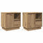Natskab 2 pcs Artisan Egetræ 50 x 34,5 x 50 cm. Konstrueret træ