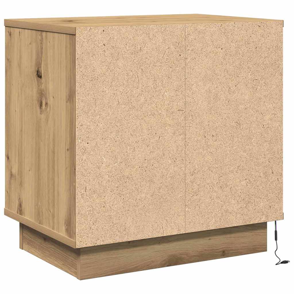 Natskab 2 pcs Artisan Egetræ 50 x 34,5 x 50 cm. Konstrueret træ