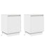 Natskab 2 pcs Hvid 39 x 34,5 x 50 cm Konstrueret træ